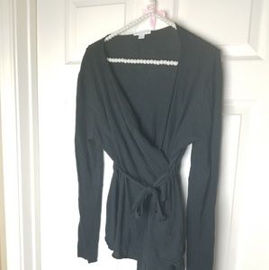 Belted wrap cardigan